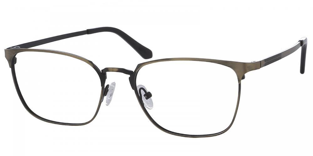 Maple Bronze Classic Wayframe Metal Eyeglasses