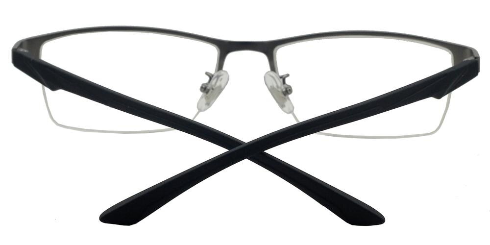 Carter Silver Rectangle Metal Eyeglasses