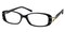 Enid Black Rectangle Acetate Eyeglasses