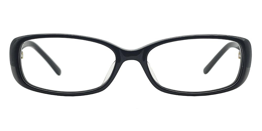 Coral Black Rectangle Acetate Eyeglasses