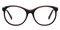 Charles Burgundy Oval Acetate Eyeglasses