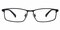 Clarence Black Rectangle Metal Eyeglasses