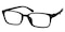 Allen Black Rectangle TR90 Eyeglasses