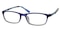 Lina Blue Rectangle TR90 Eyeglasses