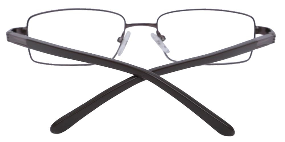 Terrace_Rectangle Brown Rectangle Metal Eyeglasses