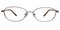 Champaign_Oval Golden Oval Metal Eyeglasses