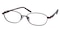 Champaign_Oval Burgundy Oval Metal Eyeglasses