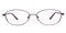 Champaign_Oval Pink Oval Metal Eyeglasses
