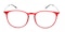 Fresno clip-on Red Round TR90 Eyeglasses
