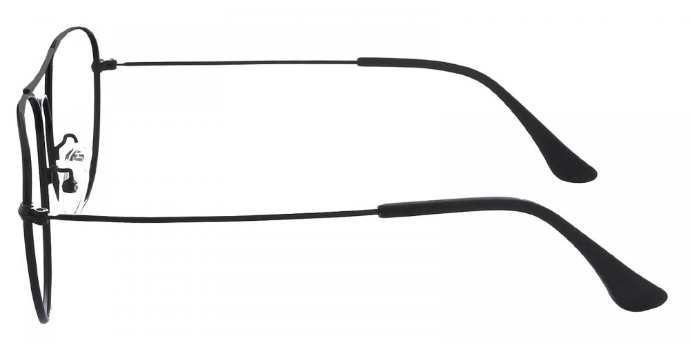 Spartanburg Black Aviator Metal Eyeglasses