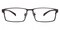 Amarillo Brown Rectangle Metal Eyeglasses