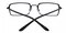 Montreal Gunmetal Rectangle Metal Eyeglasses