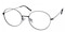 Lubbock Burgundy Round Metal Eyeglasses