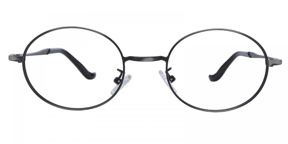 Hopkinsville Gunmetal Round Metal Eyeglasses