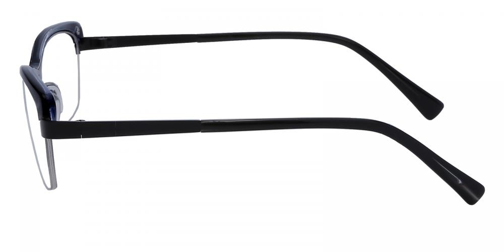 Pisces Black Rectangle Acetate Eyeglasses