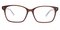 Aquarius Brown/Crystal Rectangle Acetate Eyeglasses