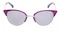 Deirdre Purple (Silver Mirror-coating) Cat Eye Metal Sunglasses