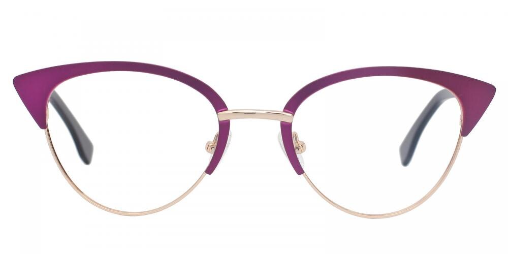 Shreveport Purple Cat Eye Metal Eyeglasses
