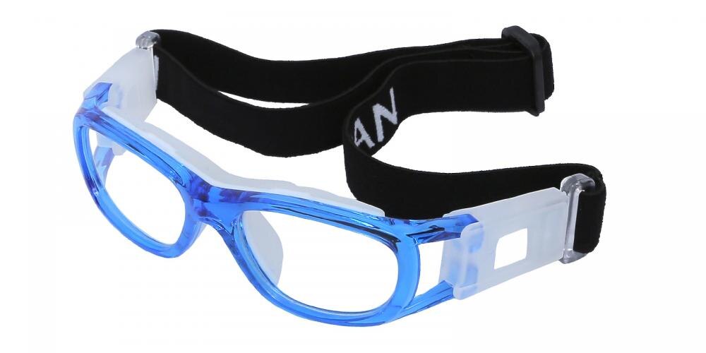 Dempsey Blue Oval Plastic Eyeglasses