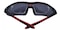 Geoffrey Red/Black Rectangle Plastic Eyeglasses