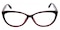 Glassesshop Womens Fashion Oversized  Cateye or High Pointed Eyewear Vintage Inspired-Red Red Cat Eye Plastic Eyeglasses