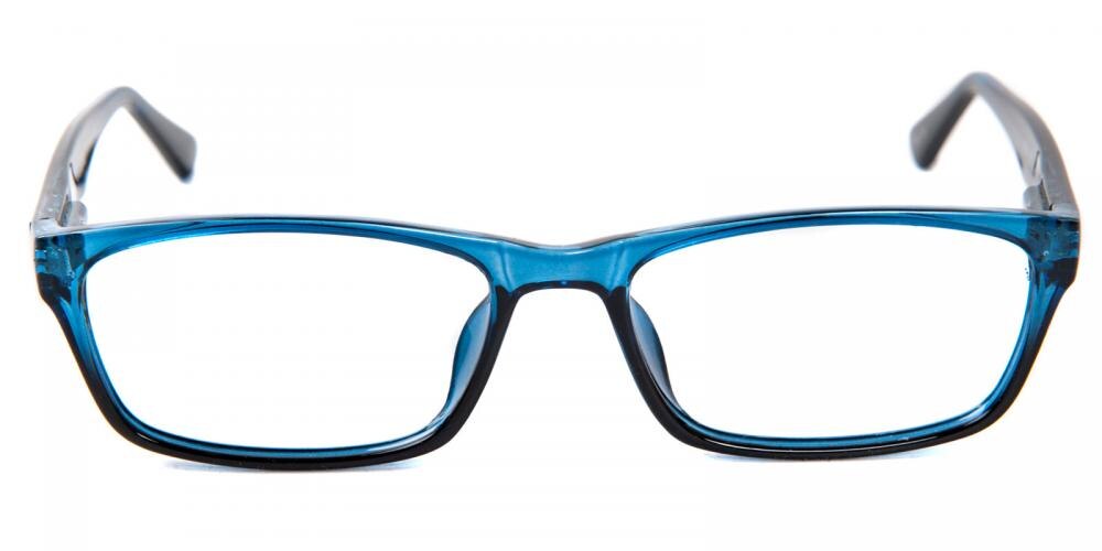 Lafayette Blue Rectangle Plastic Eyeglasses
