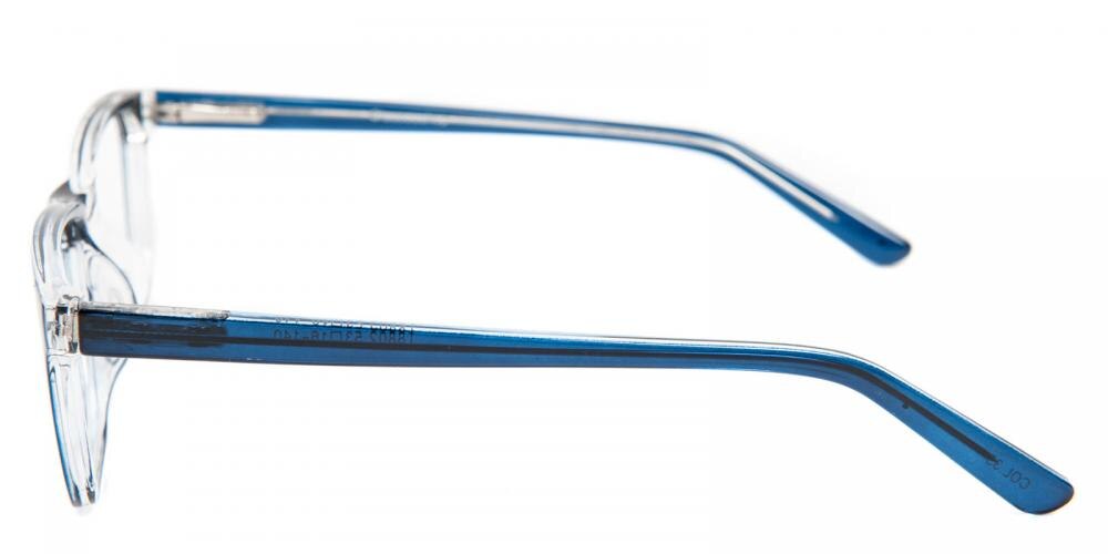 Morehead Blue Rectangle Plastic Eyeglasses