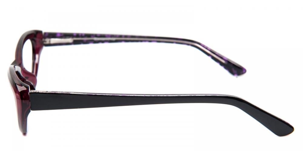 Glassesshop Womens Cateye or High Pointed Eyeglasses Retro Vintage Celebrity Inspired-Purple Purple Cat Eye Plastic Eyeglasses