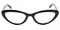 Glassesshop Womens Cateye or High Pointed Eyeglasses Retro Vintage Celebrity Inspired-Black Black Cat Eye Plastic Eyeglasses