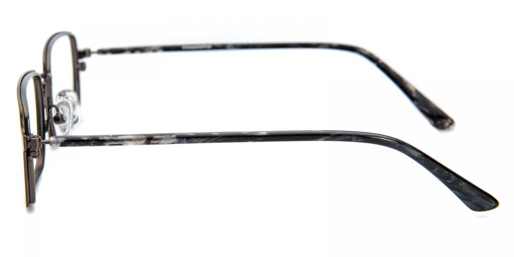 Montreal Chocolate Rectangle Metal Eyeglasses