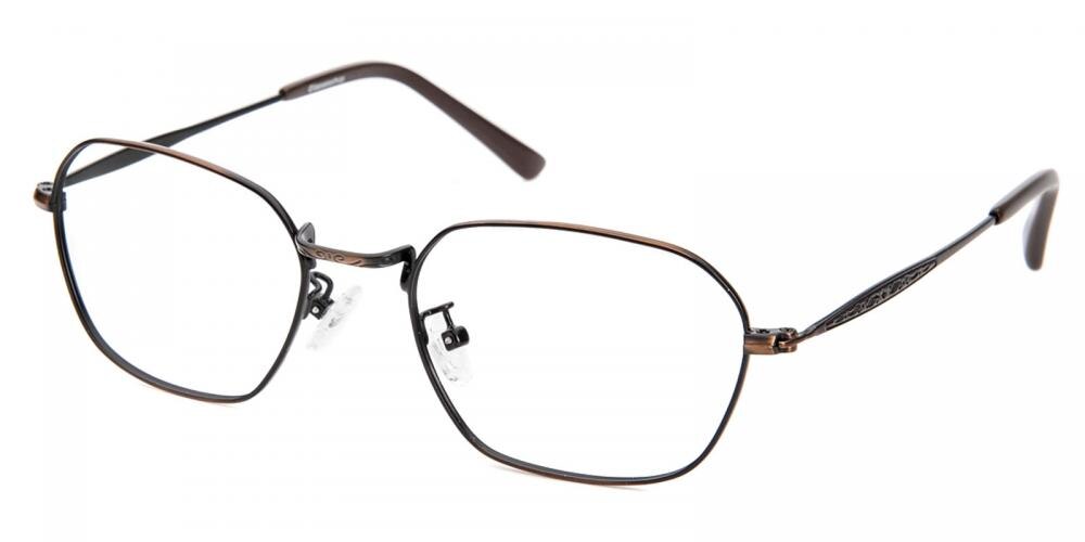 Dodge Chocolate Square Metal Eyeglasses