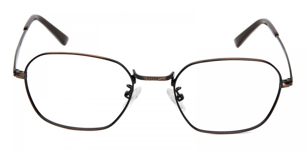 Dodge Chocolate Square Metal Eyeglasses