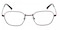 Dodge Burgundy Square Metal Eyeglasses