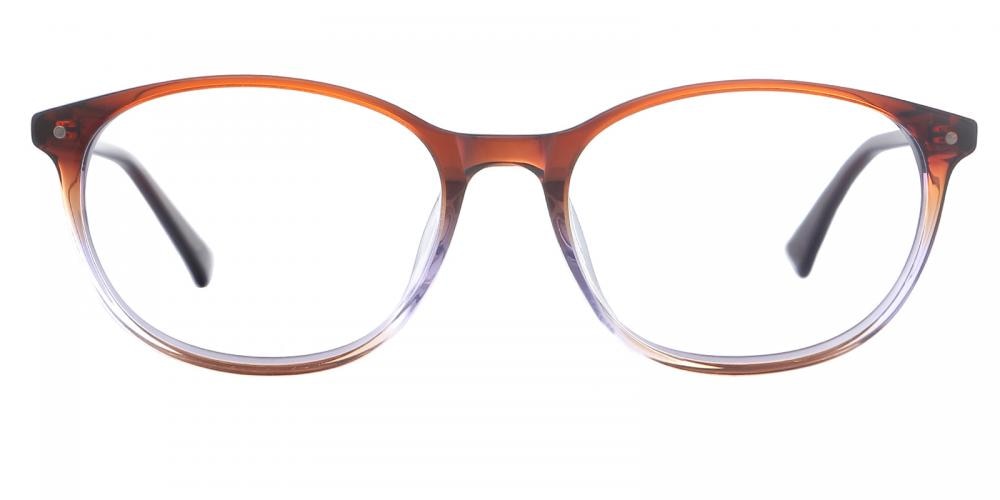 Brentwood Brown/Purple Classic Wayframe Acetate Eyeglasses