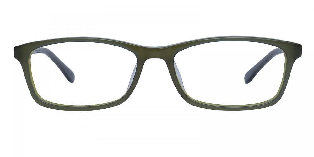 Paterson Green/Gray Rectangle Acetate Eyeglasses