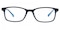 Newark Black/Blue Rectangle Acetate Eyeglasses