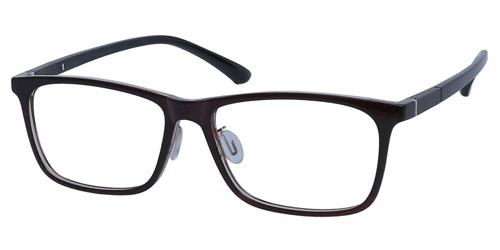 Gulfport Brown Rectangle TR90 Eyeglasses