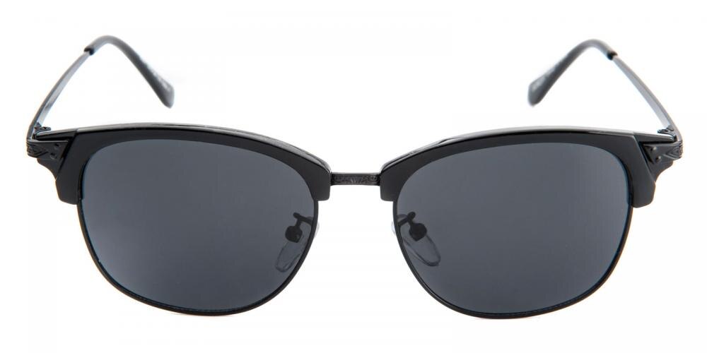 Amarillo Black Classic Wayframe Metal Sunglasses