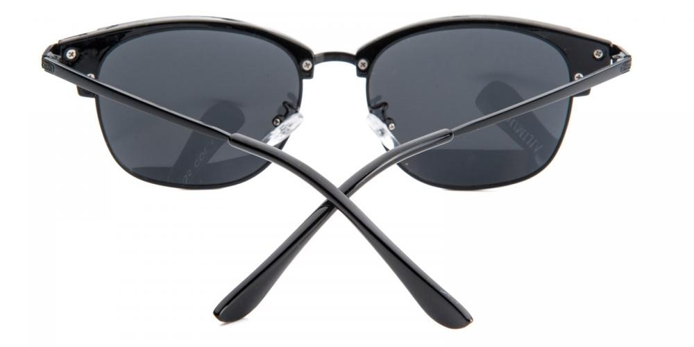Amarillo Black Classic Wayframe Metal Sunglasses