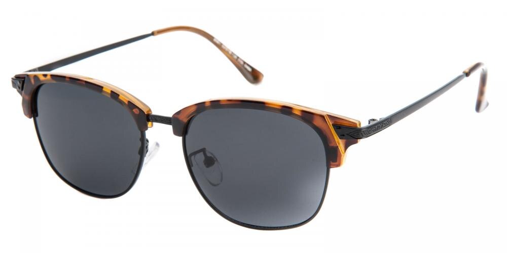 Amarillo Tortoise Classic Wayframe Metal Sunglasses