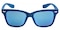 Latrobe Blue Rectangle Plastic Sunglasses