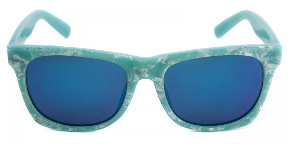 Rimouski Blue Rectangle Plastic Sunglasses