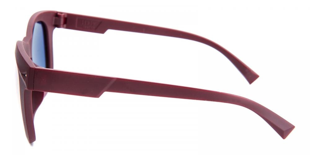 Pasadena Red (Orange Mirror-coating) Round Plastic Sunglasses