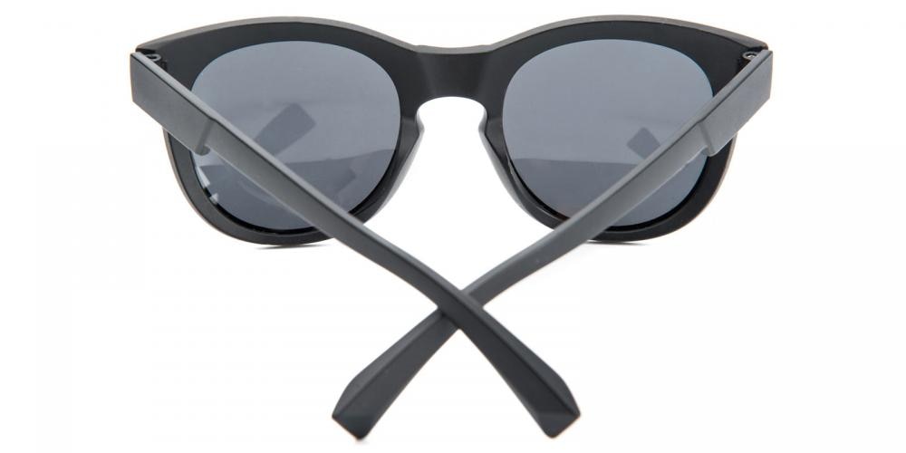Pasadena Mblack Round Plastic Sunglasses