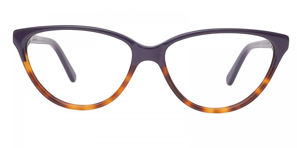 Giselle Purple/Tortoise Cat Eye Acetate Eyeglasses