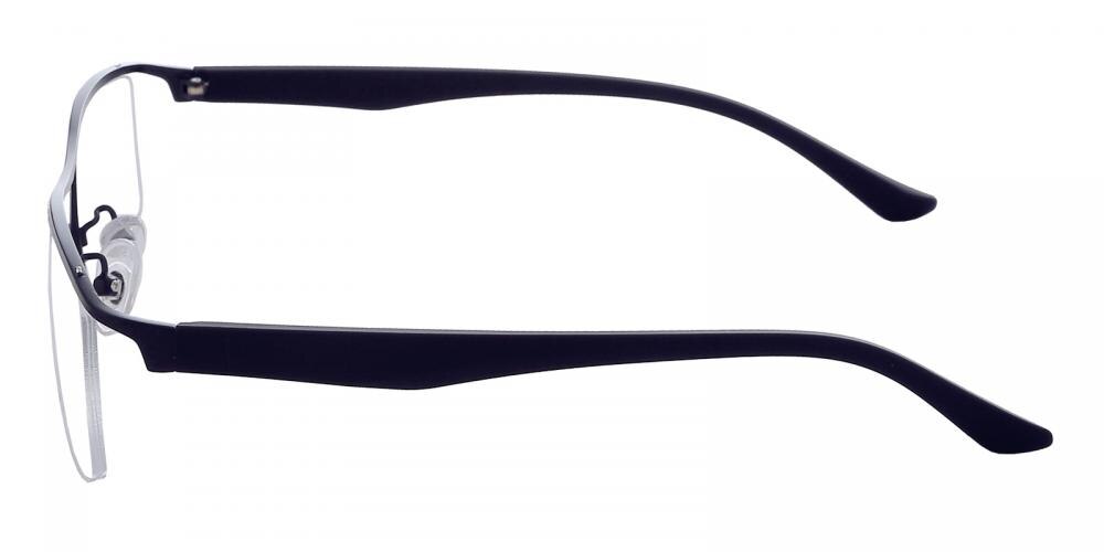 MyrtleBeach Black Rectangle Metal Eyeglasses
