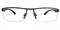MyrtleBeach Black Rectangle Metal Eyeglasses