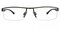 MyrtleBeach Gunmetal Rectangle Metal Eyeglasses