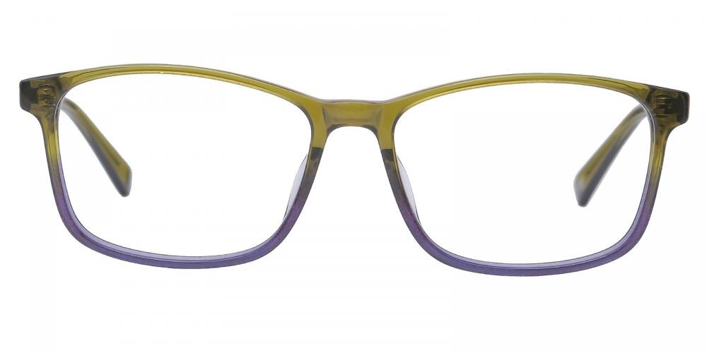 Ames Green Rectangle Acetate Eyeglasses