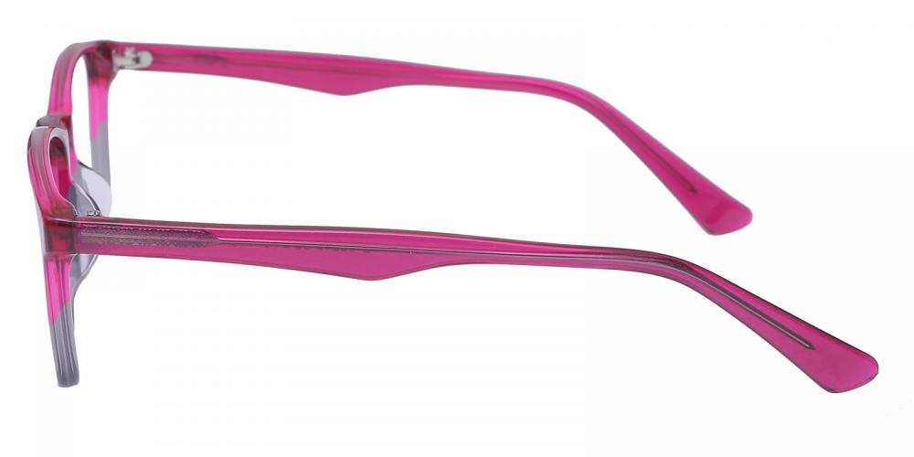 Ames Purple Rectangle Acetate Eyeglasses